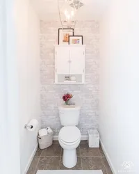 Дызайн туалета ў светлых танах у кватэры