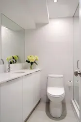 Toilet design in light colors in an apartment