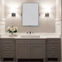 Bathroom vanity cabinet in the interior