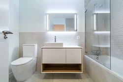 Bath with toilet installation photo
