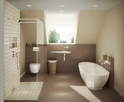 Bath with toilet installation photo