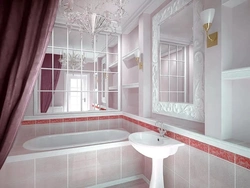 Mirror tiles in bathroom design