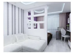 Partition design for zoning the bedroom and living room