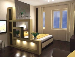 Дизайн перегородки для зонирования спальни и гостиной