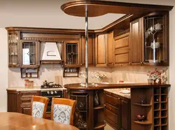 Solid wood kitchen interior photo