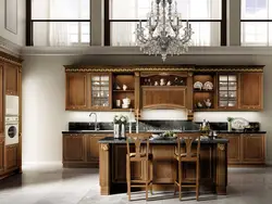 Solid wood kitchen interior photo