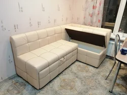 Mini sofa for the kitchen with a sleeping place photo