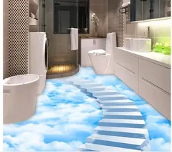 Bathroom floor self-leveling photo