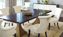 Photos of kitchen tables and chairs in kitchen interiors