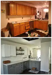 Repainting kitchen before and after photos