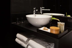 Bathroom design with countertop sink