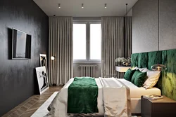 Bedroom In Emerald Color Interior Design