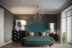 Спальня в изумрудном цвете дизайн интерьера