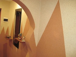 Bath design with liquid wallpaper