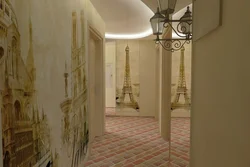 Koridor dizayni 3d fon rasmi