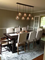 Lamps Above The Table In The Kitchen Modern Design Photo