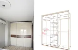 Photo of a built-in wardrobe in the bedroom inside photo