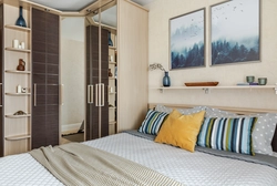 Bedroom Design With Double Bed And Wardrobe