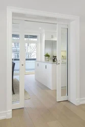 Sliding Doors To The Living Room In The Interior Photo