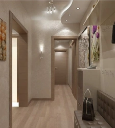 Hallway in a three-room apartment of a panel house design