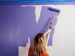 Paint Instead Of Wallpaper For The Walls In The Apartment Photo