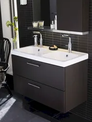 Bathroom With Black Sink Photo