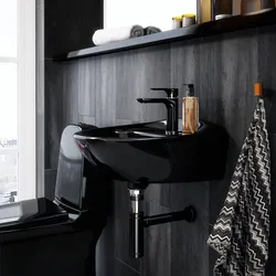 Bathroom With Black Sink Photo