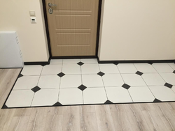 Design Of Laminate Floors In The Hallway Photo