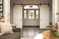 Interior sliding doors for the living room photo