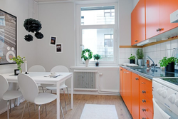 White Kitchen In The Interior Photo With What Wallpaper