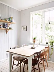 White kitchen in the interior photo with what wallpaper