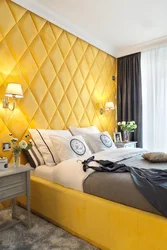 Желтый цвет в интерьере спальни