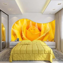Yellow Color In The Bedroom Interior