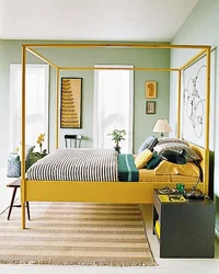 Yellow Color In The Bedroom Interior