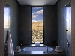 Ванная с окнами в пол фото