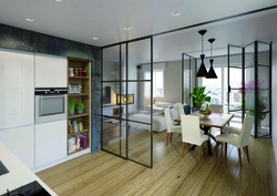 Kitchen Partition In A Studio Apartment Photo