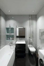 Combined bathroom in a panel house design