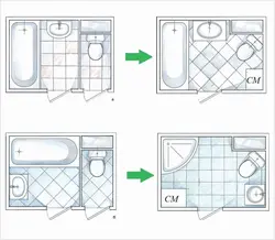 Combined bathroom in a panel house design