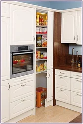 Kitchens With Tall Cabinets And Pencil Cases Photo