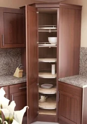 Kitchens with tall cabinets and pencil cases photo