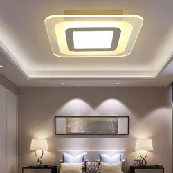 Suspended ceilings photos for bedrooms with LED