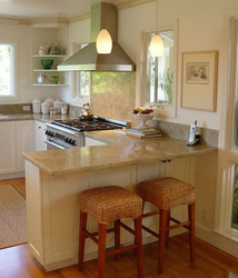 Small kitchen design with island