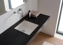 Убудаваная ракавіна ў ванну фота