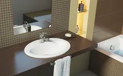 Built-in sink in bathtub photo