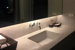 Встроенная раковина в ванну фото
