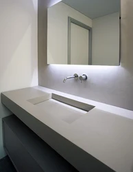 Built-in sink in bathtub photo