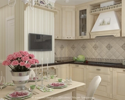 Creamy kitchen photo in the interior