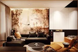 Modern Fresco In The Living Room Interior
