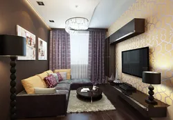 Living room interior in two colors