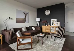Gray brown living room design